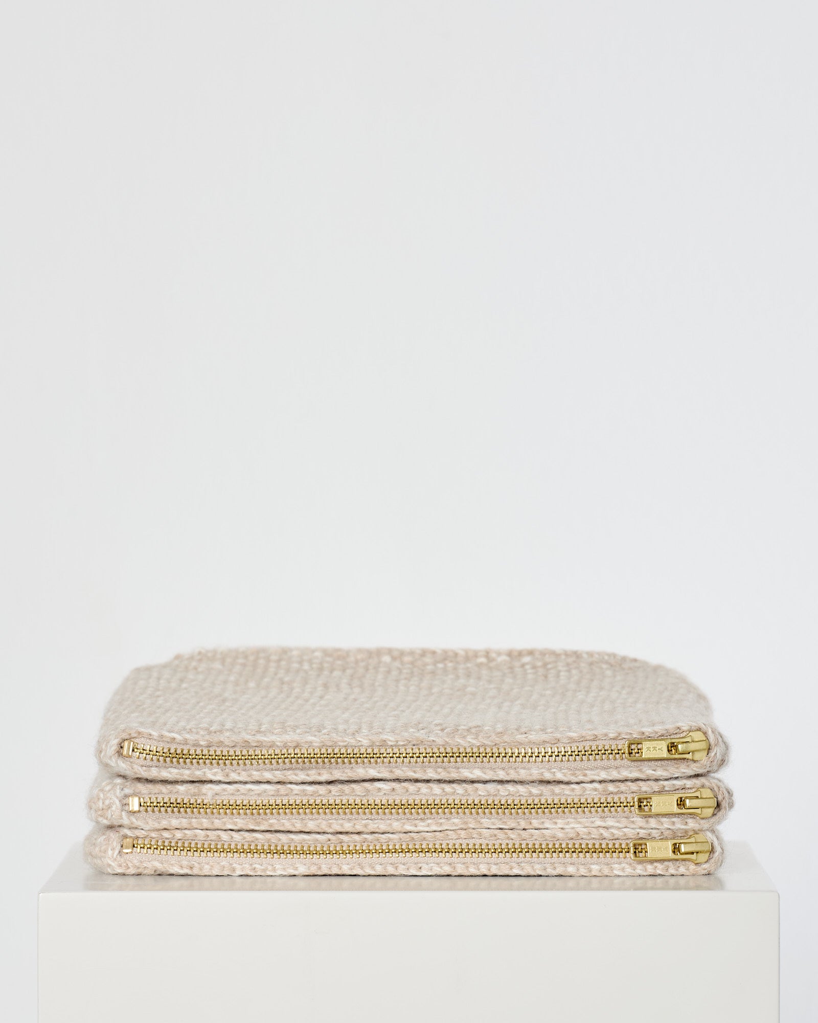 Stine Clutch Bag Dust Powder Herringbone