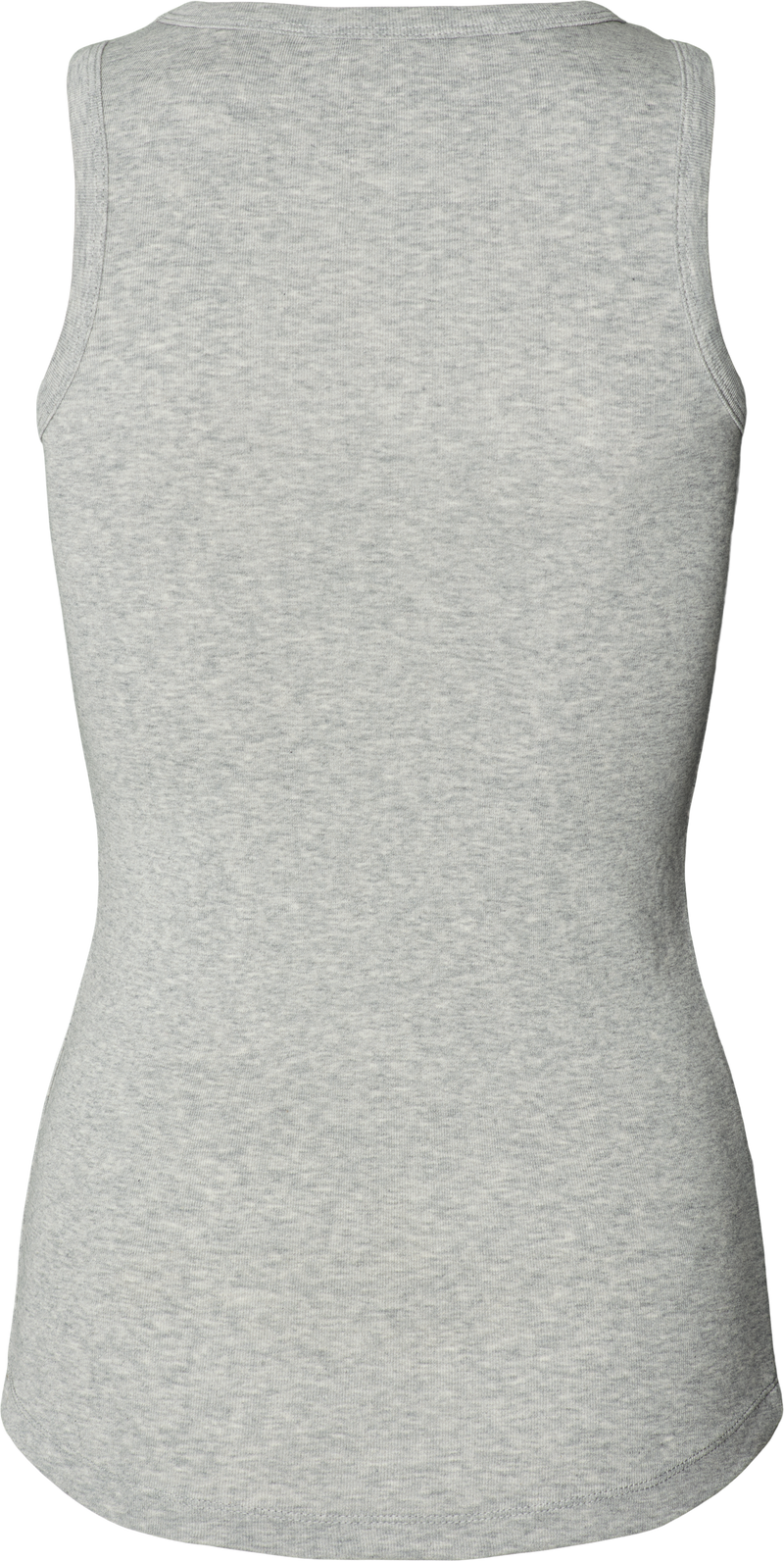 GAI+LISVA Alberte Cotton 1x1 RIB Top Top 601 Light Grey Melange