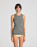 GAI+LISVA Alberte Cotton Top GOTS Top 193 Metal Grey