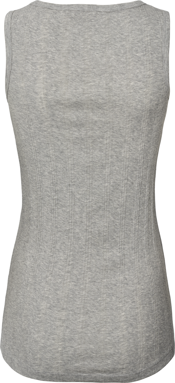 GAI+LISVA Alberte Cotton Top GOTS Top 601 Light Grey Melange