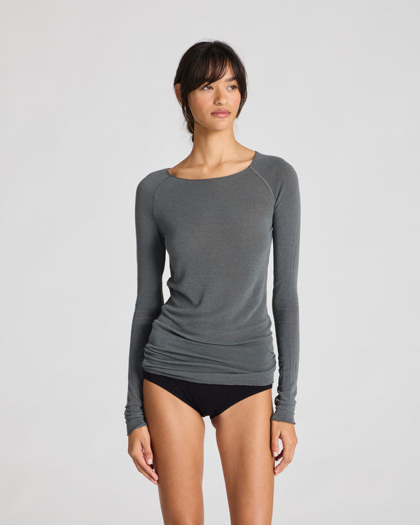 GAI+LISVA Amalie Wool Top Top 193 Metal Grey