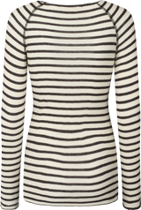 GAI+LISVA Amalie Wool Top Top 196 Reverse Dark Grey Stripe