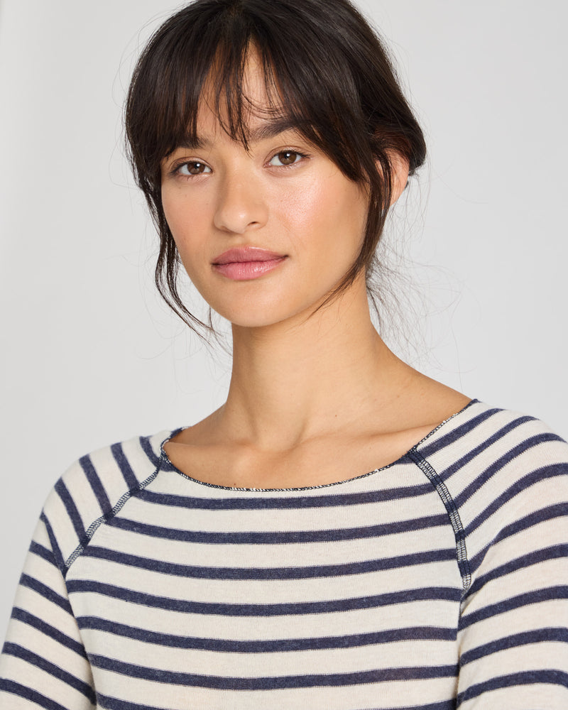 GAI+LISVA Amalie Wool Top Top 197 Reverse Denim Stripe