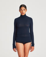 GAI+LISVA Anna Wool Turtleneck Top 181 Midnight Blue