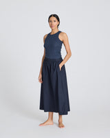 GAI+LISVA Astrid Langer Rock Popeline Dresses & Skirts 181 Midnight Blue