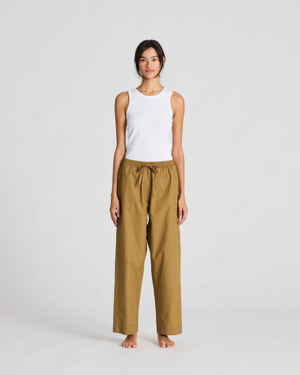 GAI+LISVA Astrid Pant Poplin Pants & Shorts 513 Dried Tobacco