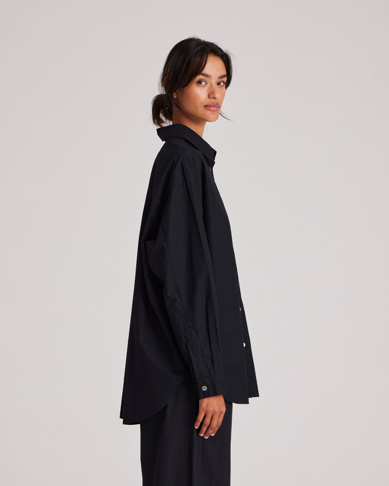 GAI+LISVA Astrid Shirt Poplin Gots 243975 Shirt 650 Black