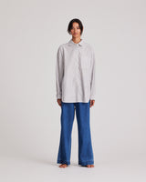 GAI+LISVA Astrid Shirt Yarn Dyed Shirt 855 White/Blue