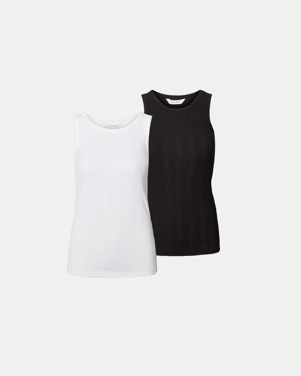 FOREVER BASIC PACK - ALBERTE COTTON TOP - BLACK & WHITE