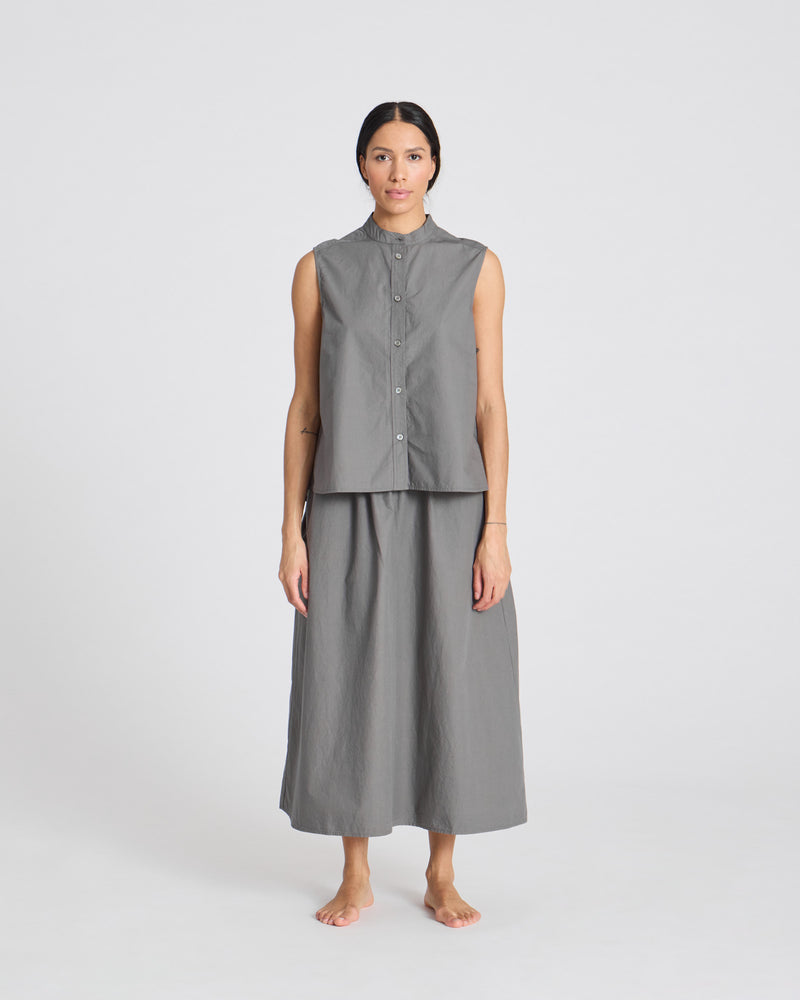 GAI+LISVA Elisa Top Poplin Gots 243975 Shirt 193 Metal Grey