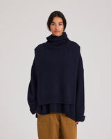 GAI+LISVA Michelle Neck Piece Knit 181 Midnight Blue