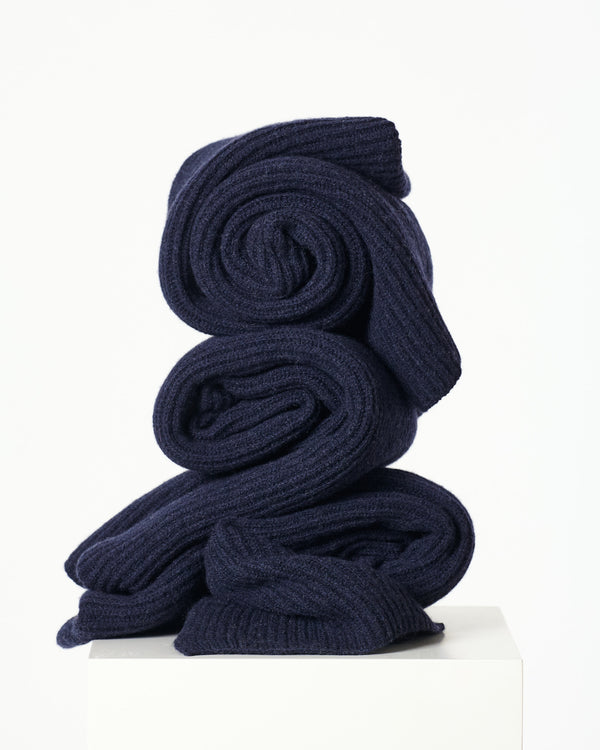 GAI+LISVA Mille Cashmere Scarf Knit 181 Midnight Blue