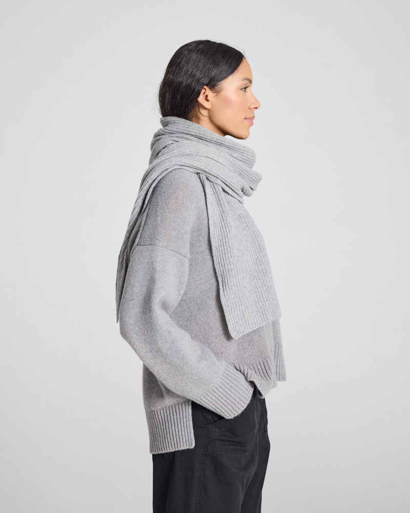 GAI+LISVA Mille Cashmere Scarf Knit 602 Grey Melange