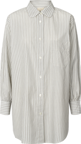 GAI+LISVA Rosa Pinstripe Shirt Cotton Poplin Shirt 961 Blue pin stripe