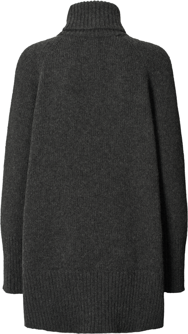 GAI+LISVA Rossalina02 Lambswool Jumper Knit 614 Dark Grey Melange