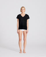 GAI+LISVA Simone Linen Tee Shirt Top 650 Black