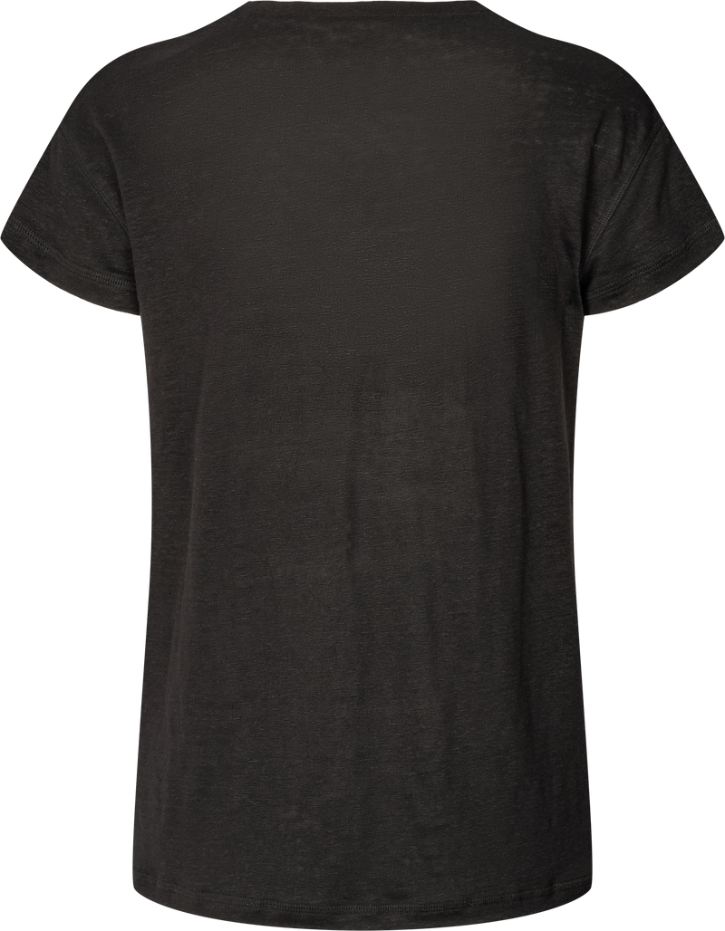 GAI+LISVA Simone Linen Tee Shirt Top 650 Black