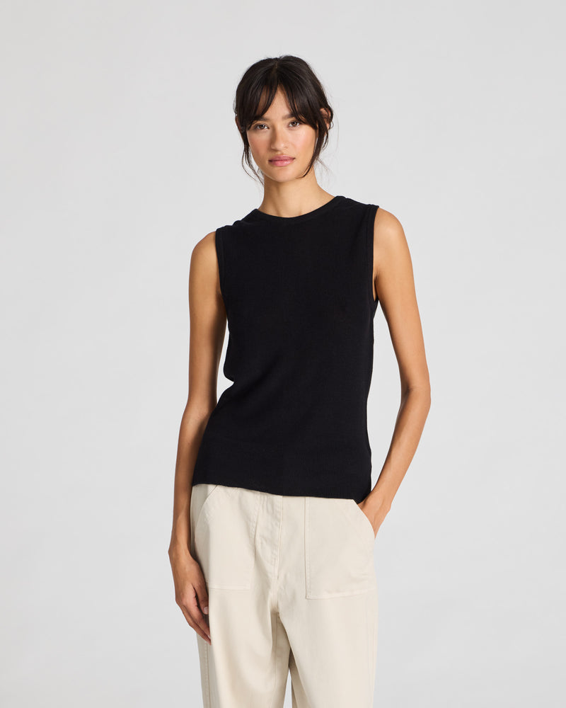 GAI+LISVA Sofie Knit Tank GOTS 243975 Knit 650 Black