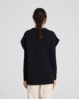 GAI+LISVA Thea Lambswool Vest GOTS 243975 Knit 650 Black