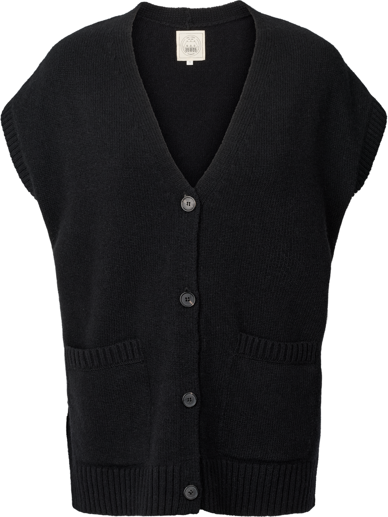 GAI+LISVA Thea Lambswool Vest GOTS 243975 Knit 650 Black