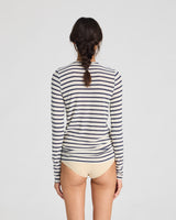 GAI+LISVA Thyra Wool Top Top 197 Reverse Denim Stripe