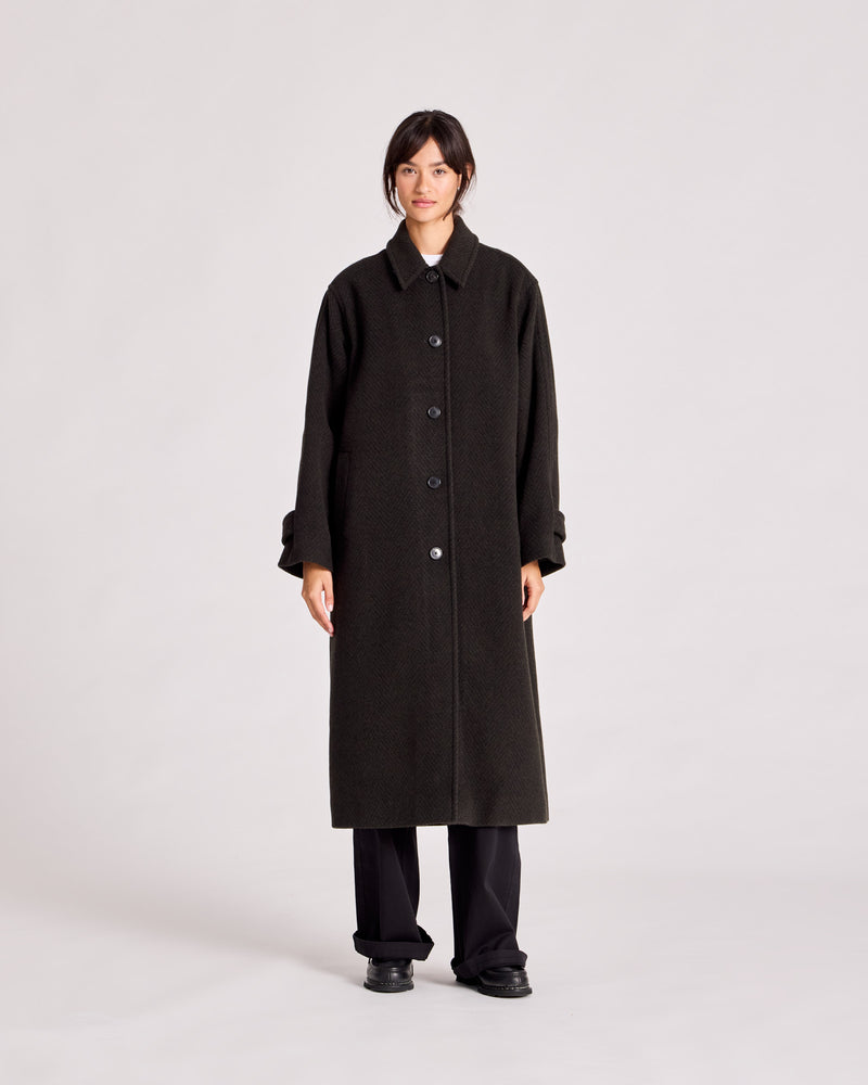 Black autumn coat on sale