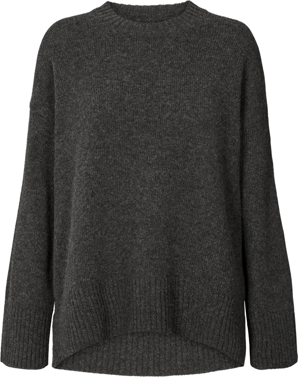 GAI+LISVA Vigga Lambswool Jumper Knit 605 Dark Grey