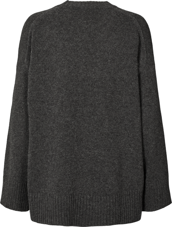 GAI+LISVA Vigga Lambswool Jumper Knit 605 Dark Grey