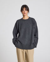 GAI+LISVA Vigga Lammwollpullover Knit 605 Dark Grey