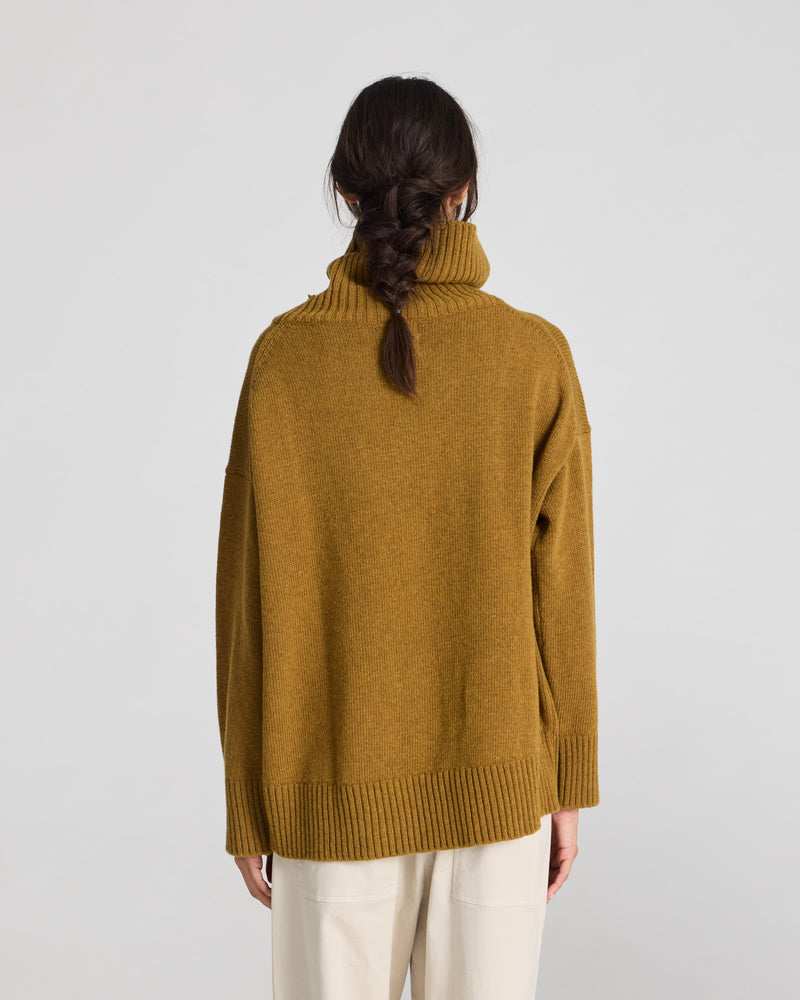 GAI+LISVA Vita Lambswool Jumper Knit 513 Dried Tobacco