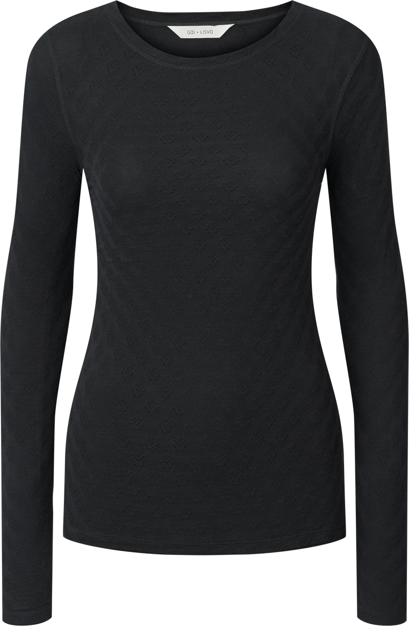 GAI+LISVA Fermi Silk Top Top 652 Stretch Limo Black